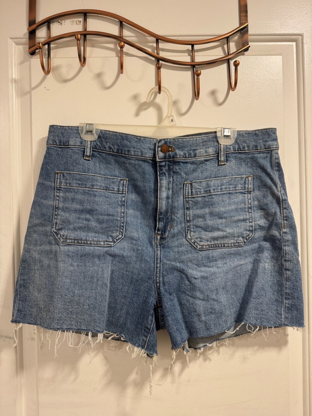 Madewell Light Blue High-Rise Front Pocket Shorts Size 32